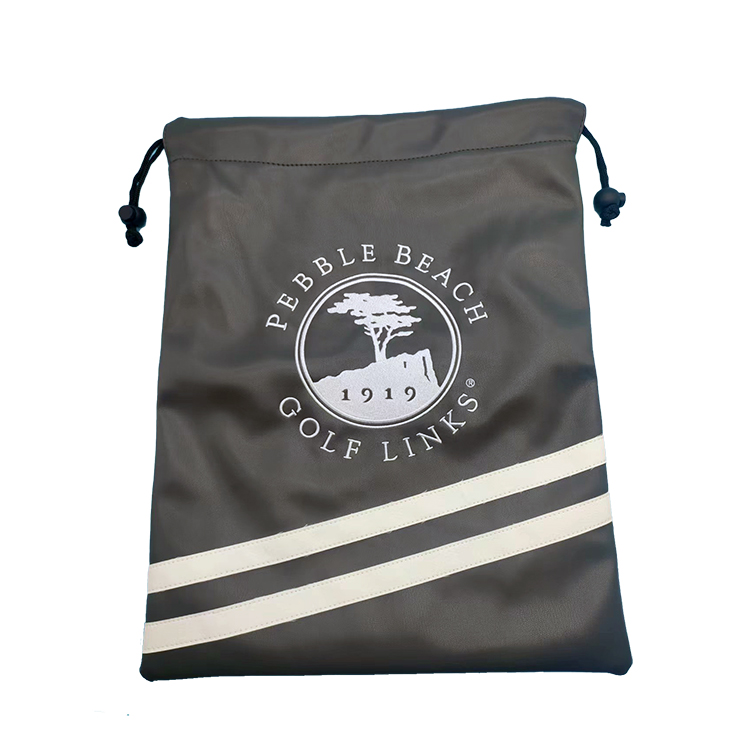 Synthetic Leather Drawstring Shoe Bag