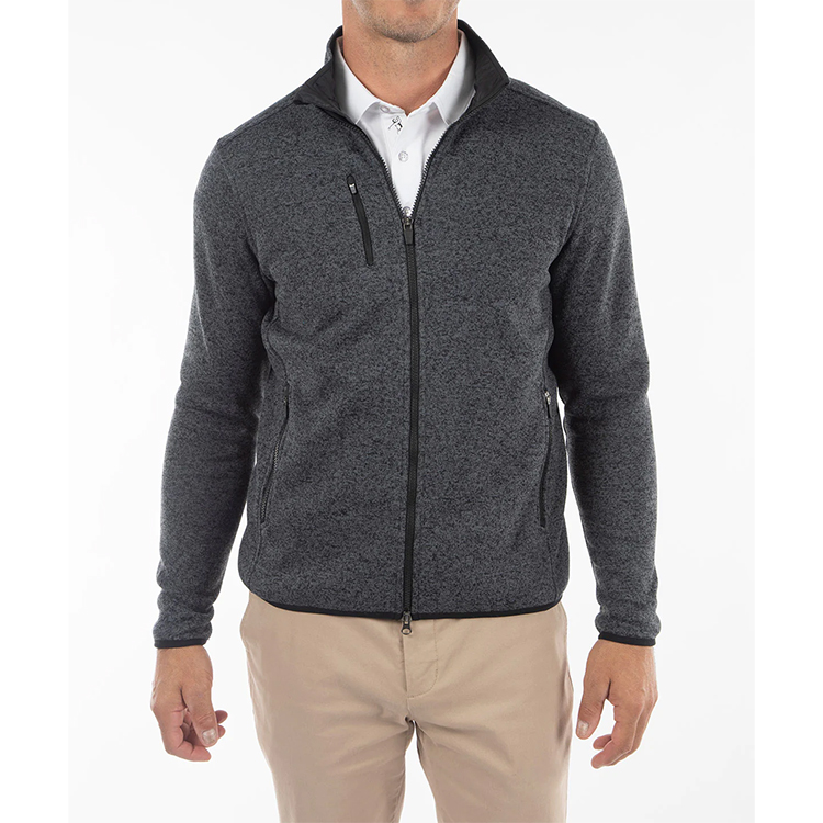 Bobby Jones Performance Heathered Full Zip Fleece Jacket*