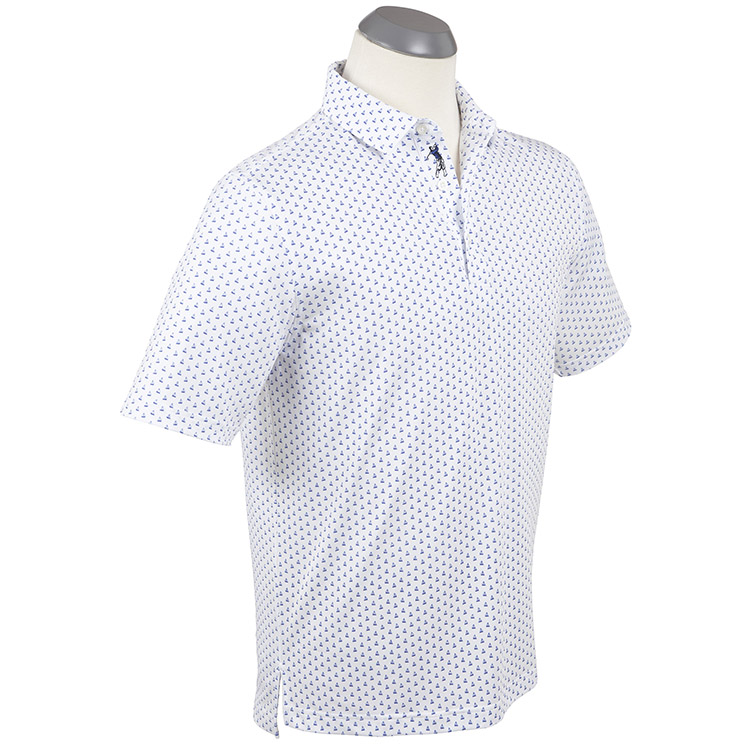 Bobby Jones Performance Sail Boat Print Polo*