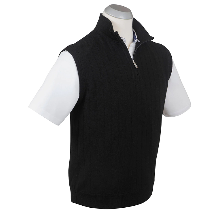 Bobby Jones Signature Merino Lined 1/4 Zip Mock Neck Wind Vest*