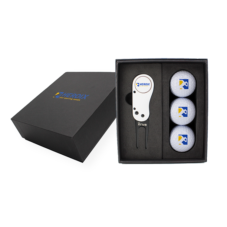 Flix Pro 2.0 Divot Tool and Golf Ball Mini Presentation Box**