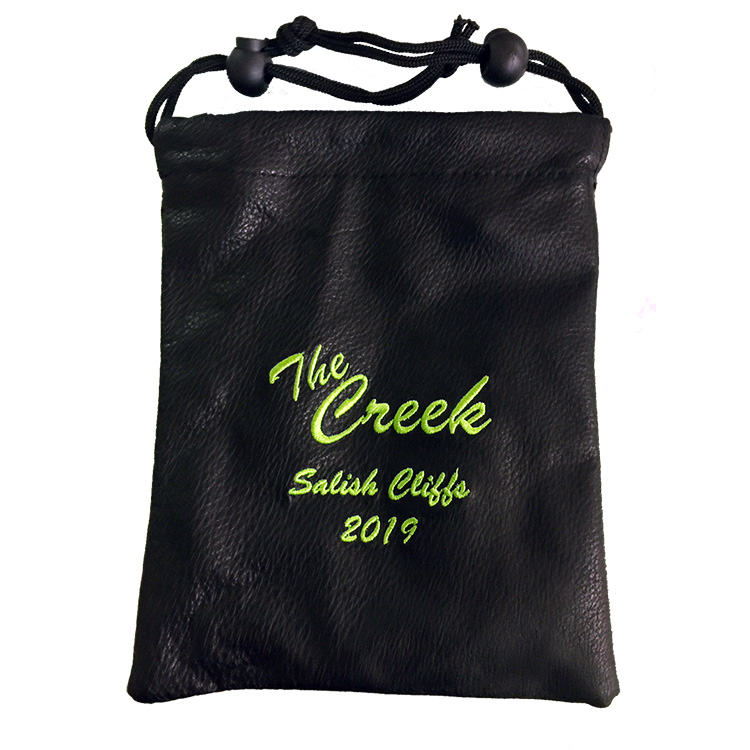 Genuine Leather Drawstring Valuables Pouch*