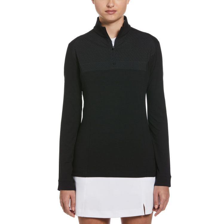 Perry Ellis Ladies 1/4-Zip Pullover**