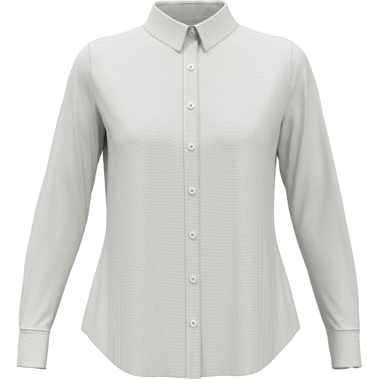 Perry Ellis Ladies Mini Grid Woven Shirt**