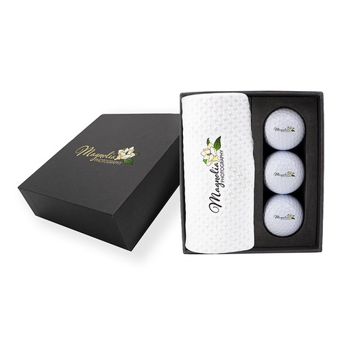 Dormie Towel and Golf Ball Mini Presentation Box**