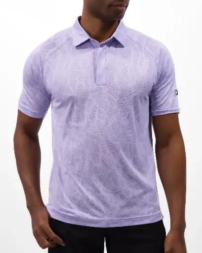 Waggle Lavender Haze WeaveLight Jacquard Polo