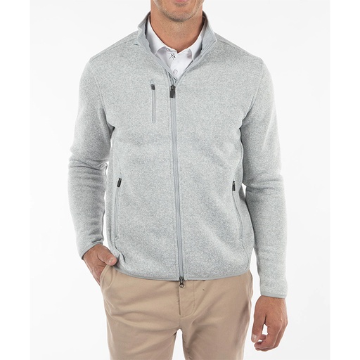 Bobby Jones Performance Heathered Full Zip Fleece Jacket*