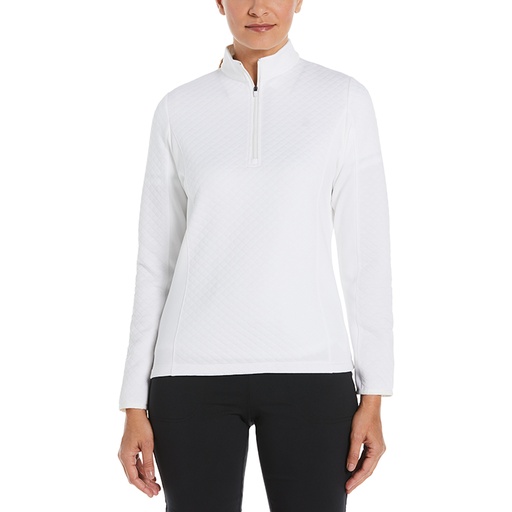 Callaway Ladies Diamond Quilted Fleece 1/4-Zip**